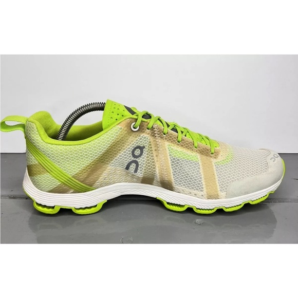 On Cloud Cloudracer Women’s 10.5 Running Shoes Cloudtec NO INSOLES Lime/Silver - Picture 5 of 16